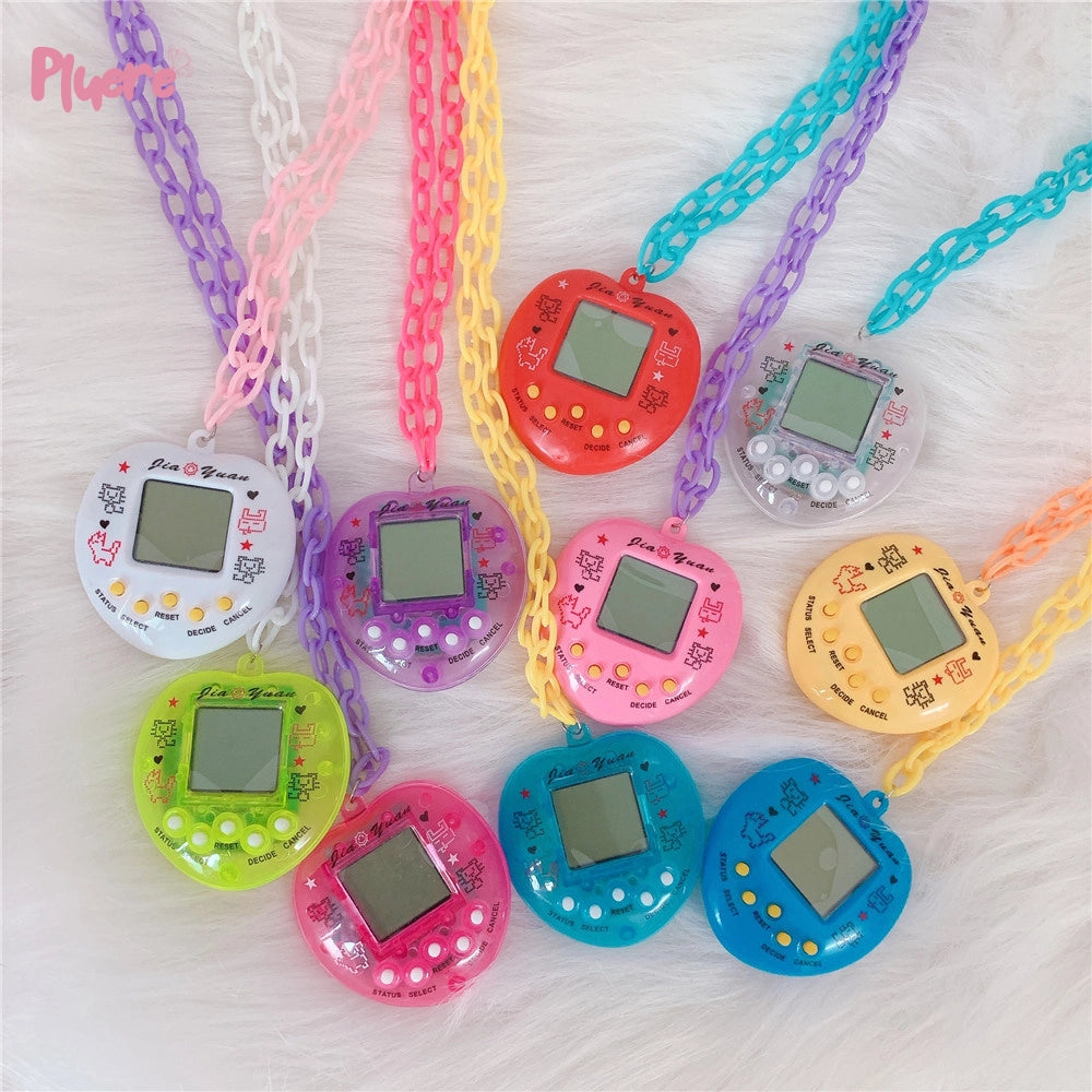 Y2K Rainbow Electronic Pet Necklace