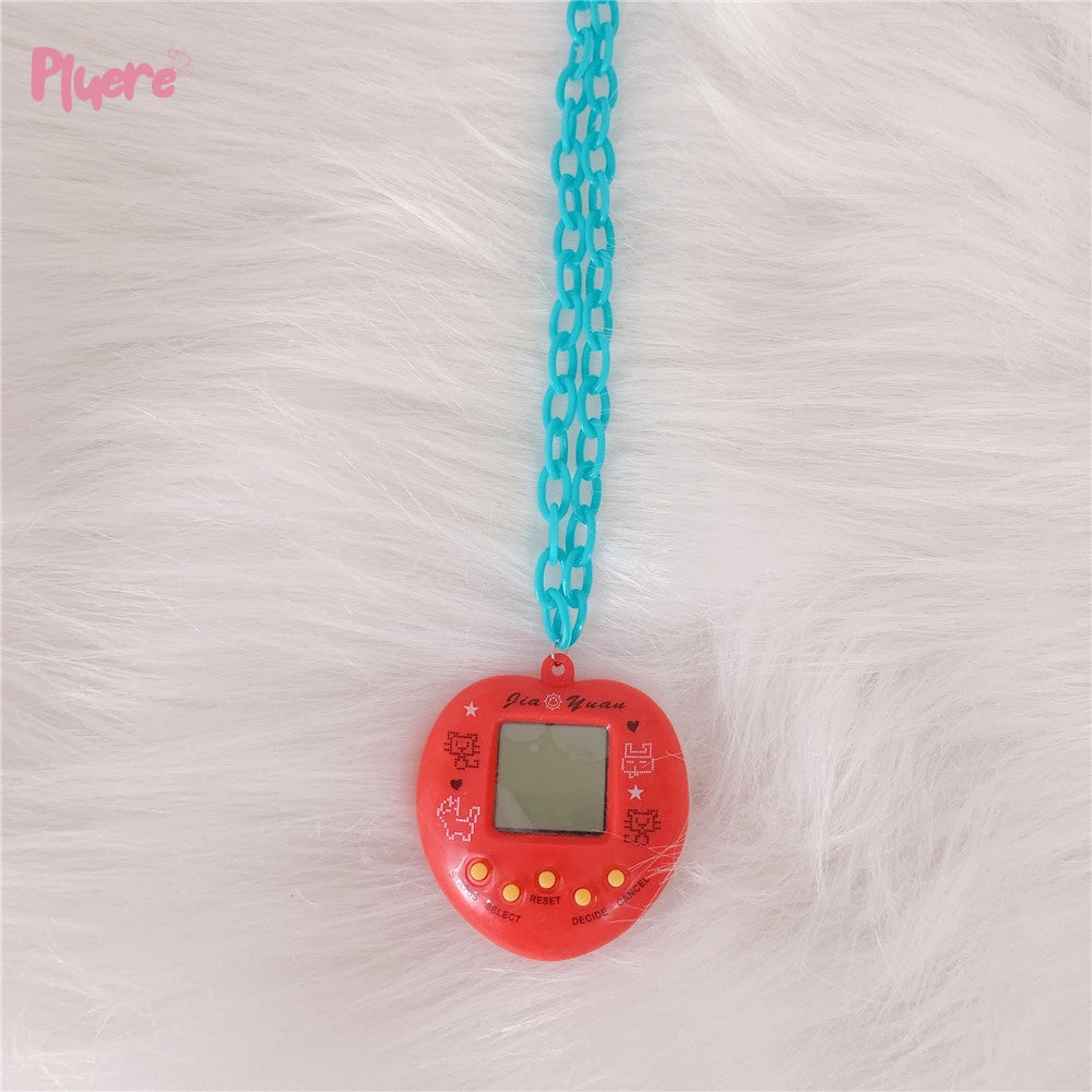 Y2K Rainbow Electronic Pet Necklace