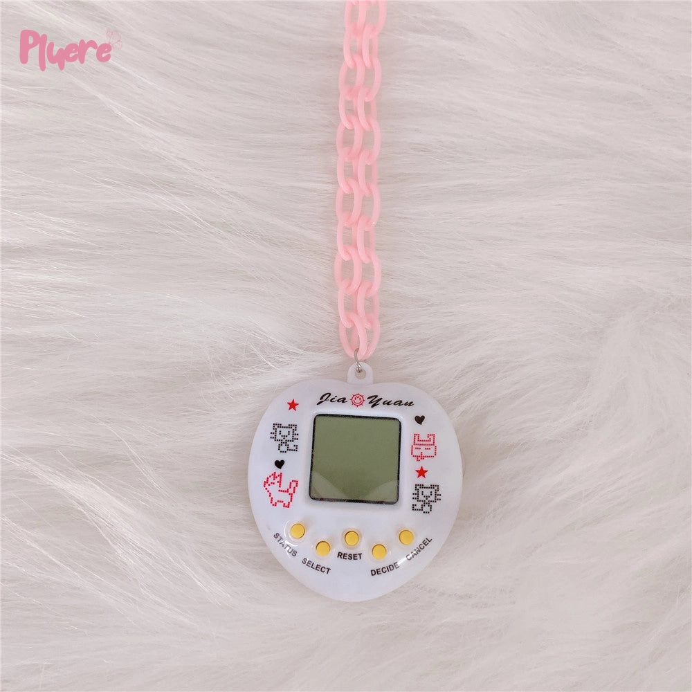 Y2K Rainbow Electronic Pet Necklace