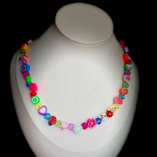 Y2K Colorful Clay Bead Necklace