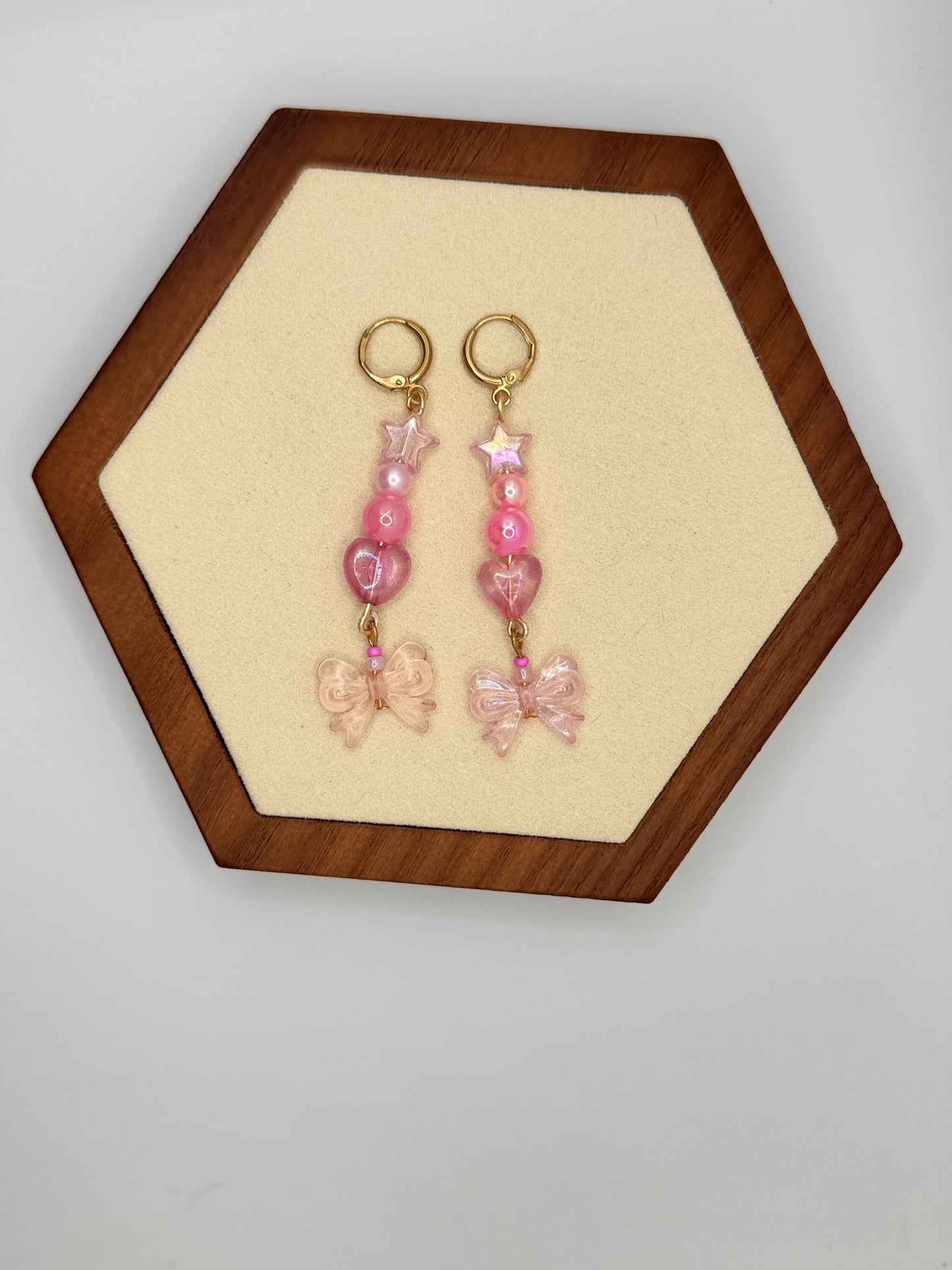 Pink Bow Earrings