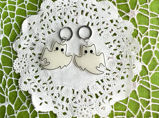 Ghost Kitty Earrings