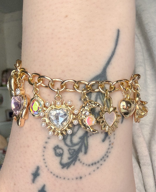 Y2K Gold Charm Bracelet