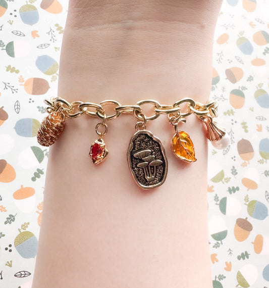 Autumn Foraging Charm Bracelet