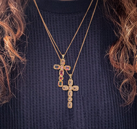 Cubic Zirconia Cross Necklace