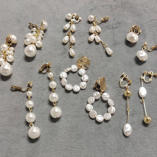 Baroque Pearl Statement Clip on Earrings - Pluere Co.