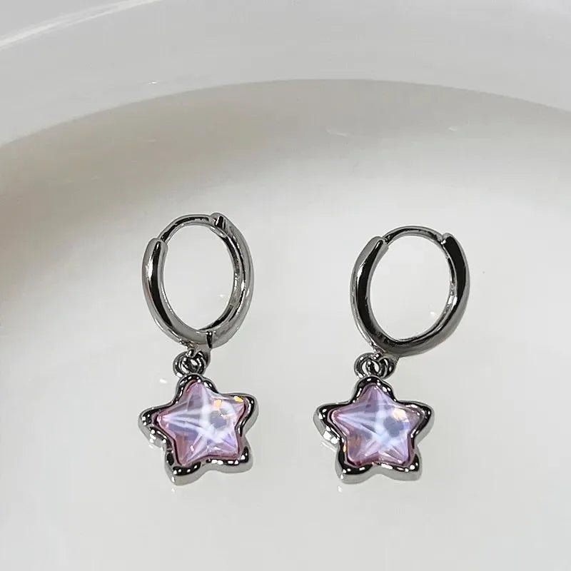 Gothic Fairy Star Earrings - Y2K Vintage Jewelry - Pluere Co.