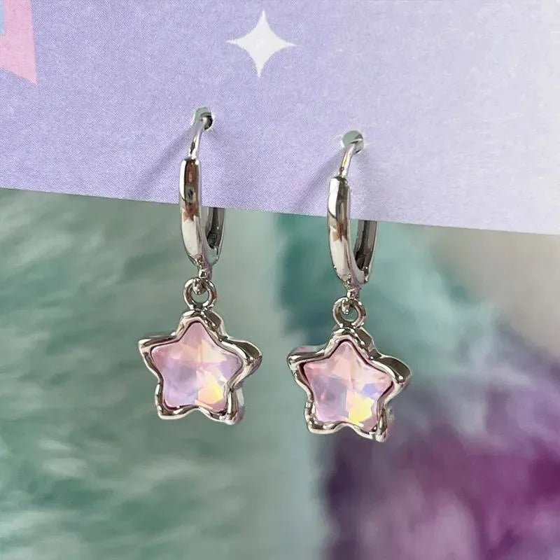 Gothic Fairy Star Earrings - Y2K Vintage Jewelry - Pluere Co.